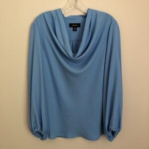 NWT Karen Kane Cowl Neck Top Electric Feel Blue Size 0X